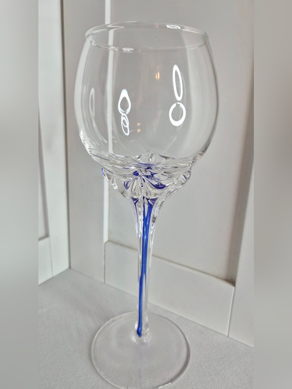 Intermezzo Blue collection by OrrefoHand-Blown Crystal Wine Glass